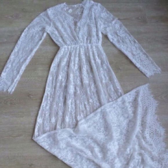 Summer Lace Floral Boho Long Maxi Dress - Picture 5 of 7